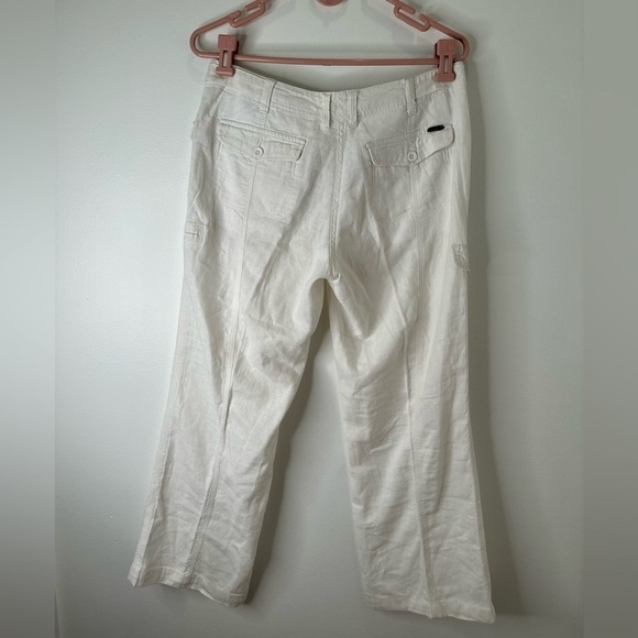 Colori White Linen Blend Cargo Pants Size 5 - Picture 5 of 8